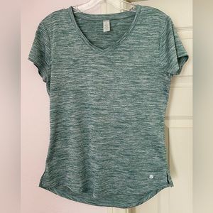 Bally Total Fitness Heather Green Active T Shirt